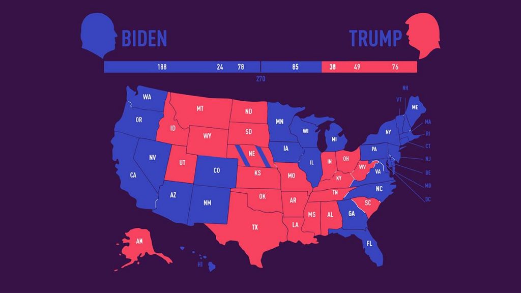 عرض بيانات الانتخابات الأمريكية